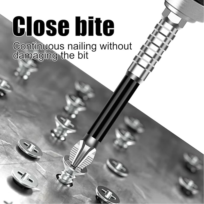 High Magnetic Screwdriver Drill Bit Set, K5 Impact Resistant Non Slip Bit, Strong Magnetic Drill Bit Set, Anti-Slip Magnetic Electric Screwdriver Set, 25 50 65 70 90 150mm (6Pcs)
