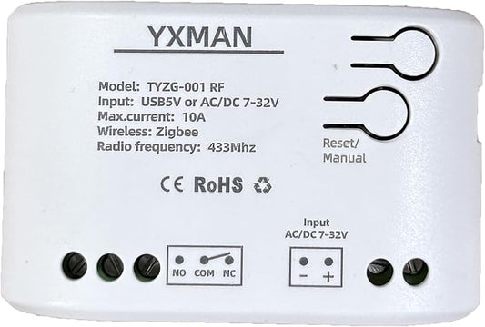 1 CH ZigBee Smart Relay Switch,USB 5V AC DC 7-32V, Work with SmartThings, Tuya (Requires ZigBee Hub)