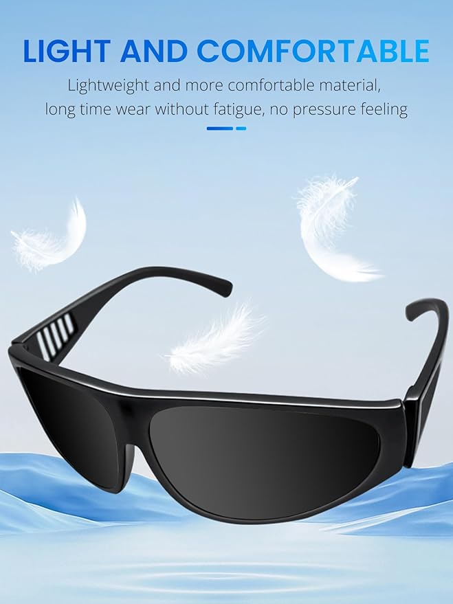 Welding Glasses, Anti-scratch Welding Goggles, Wrap-around Safety Glasses, UV Protection, Welding Glasses for Men Eye Protection