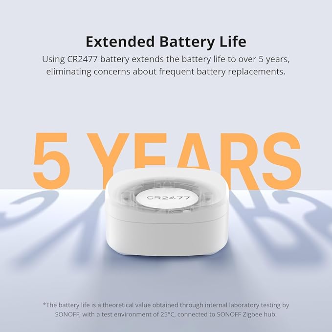 SONOFF SNZB-05P Zigbee Water Leak Sensor Without Detection Cable for Alarm System and Smart Home Automation, Wireless Mini Flood Detector for Kitchen Bathroom Basement 1Pack