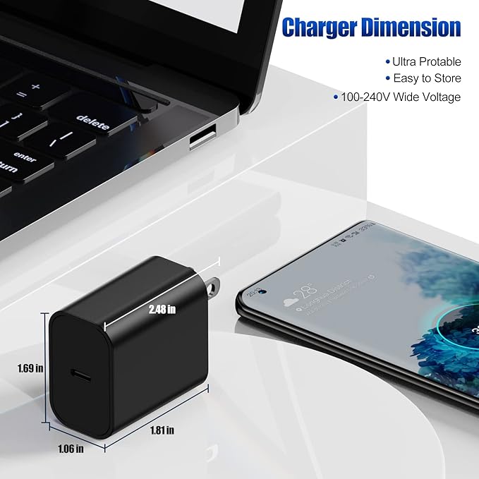 for Samsung Galaxy S23 Ultra Charger Fast Charging,45W Samsung Phone Charger Block USB C Super Fast Charging for Samsung Galaxy S23 Ultra/S23/S23+/S22/S22 Ultra/S22+/Note 20/S20/S21, Galaxy Tab S7+/S8