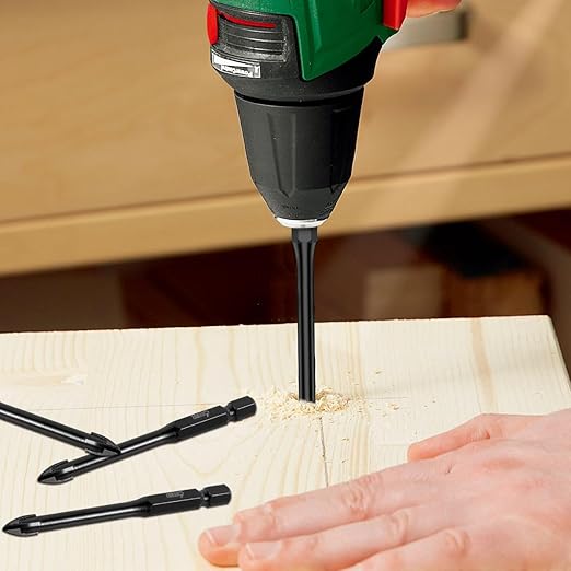 10Pcs Tile Drill Bit 6mm Alloy Drill Bits Full-Grinding Glass Marble Set Electric Screwdriver Bits Metal Hole Saw Drilling Tool for Tile Glass Mirror(10pcs)