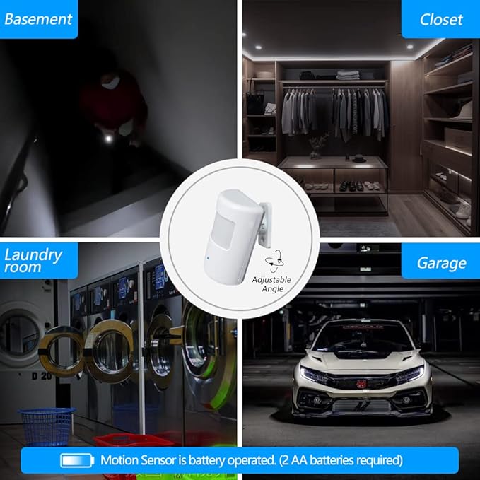 Upgraded Plug-in Motion Activated Light Control, Souphran Wireless Motion Detector and Plug Set, No Wiring, Adjustable Detection Range, Always-on Timer and Light Sensor, (1 Pack-new)