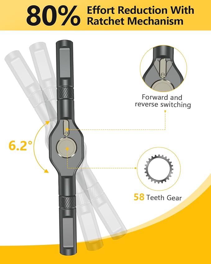 ORIA 42 in 1 Screwdriver Set, Magnetic Screwdriver Set, DIY Repair Tool Kit with Free Assembly T Handle, 40 Precision Bits, Portable Case for Furniture, Bicycle, Computer