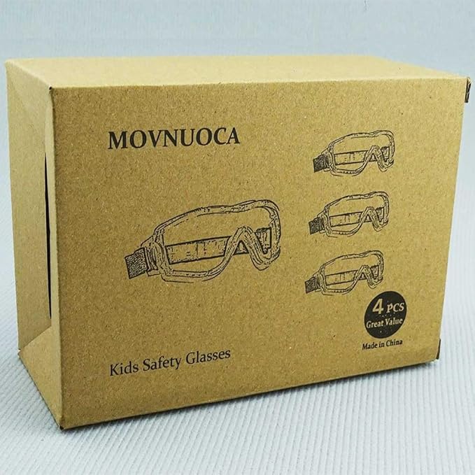 Kids Safety Goggles, Toddler Safety Glasses With UV Anti-Fog,Clear Lens Glasses Cleaning Cloth Included