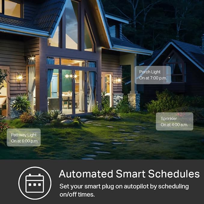 Kasa Matter Smart Outdoor Plug, Dual Outlet, IP64 Weather Resistance, Works with Apple HomeKit, Amazon Alexa, Google Home, SmartThings, 15A/1800W Max, ETL Certified, 2.4G Wi-Fi Only, EP40M