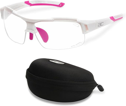 BLUE CUT Sports Safety Goggles Interchangeable Sun Lens Anti Fog UV Protection Indoor Outdoor Pickleball Cycling Basketball