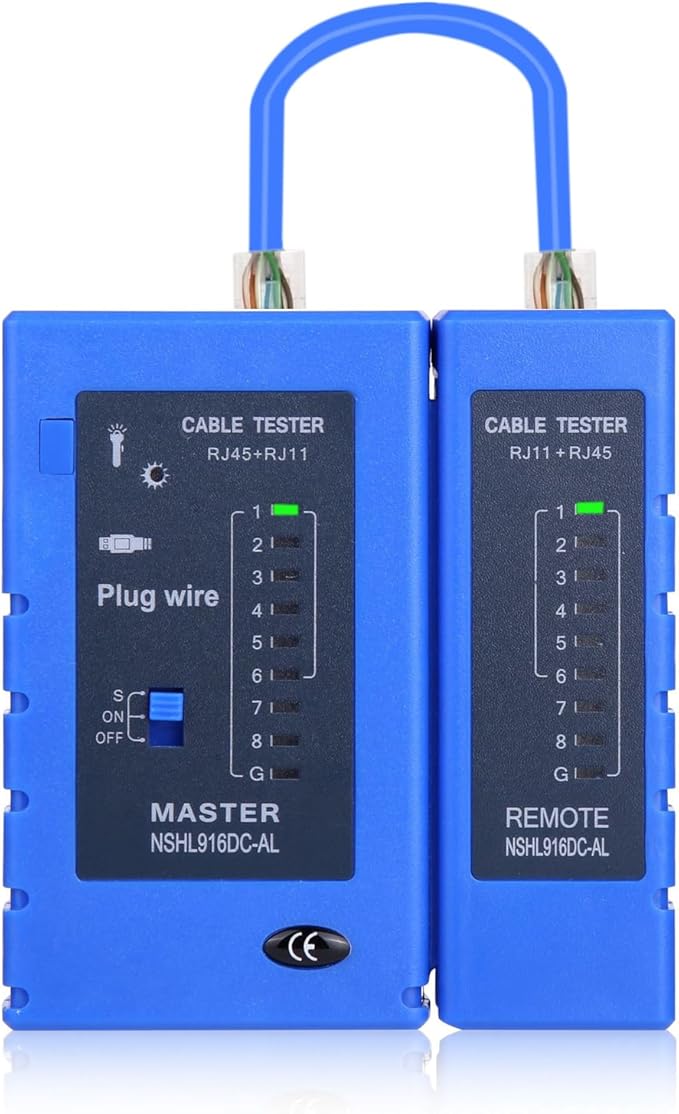 RJ45 Crimp Tool Kit All-in-One Ethernet Crimper Cat6 Cat5 Cat5e Crimping Tool with Network Cable Tester, 50-Pack Cat5e RJ45 Connector, 50-Pack Connector Boots