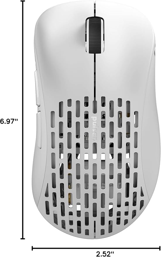 Pulsar Gaming Gears - Xlite v2 Wireless Gaming Mouse, Ultra Lightweight, 2.1 oz (59 g), Ergonomic 2.4 Ghz 1 ms 20000 DPI Optical Sensor PAW3370 Domestic Genuine Product (Medium, Wireless, White)