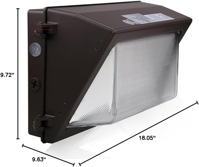 RuggedGrade 120W LED Wall Pack with Photocell - Durado IV Series - 17,400 Lumens - 5000K Bright White - Outdoor LED Wall Light - DLC 5.1 Premium