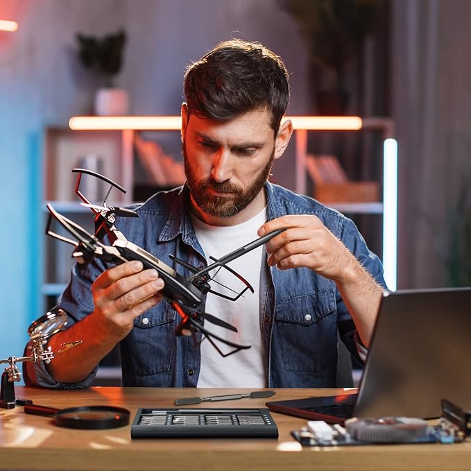 STREBITO Micro Screwdriver Set 50 in 1 Precision Screwdriver Set, S2 Steel Multi Bit Mini Repair Kit for Electronics, Computer, Phone, Laptop, Glass, Watch, Switch, Game Controller