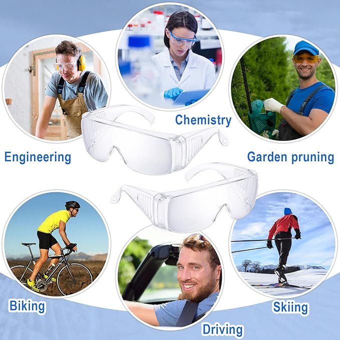 Kanayu Safety Glasses Bulk Protective Goggles Anti Fog Scratch Resistant Eyewear