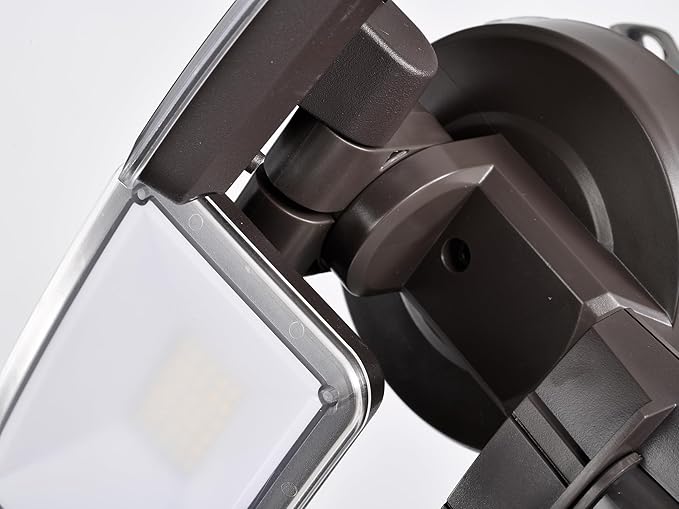 40W LED Security Lights Motion Sensor Light Outdoor, 180 Degree, 4000LM, 5000 K, ETL Water Resistant, Clear 2 Head Motion Detector Flood Light for Garage, Yard 2-Pack (Bronze)