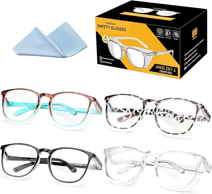Safety Glasses Anti Fog Goggles For Women, Nurses Protective Eyewear Blue Light & UV Blocking Eye Protection Glasses