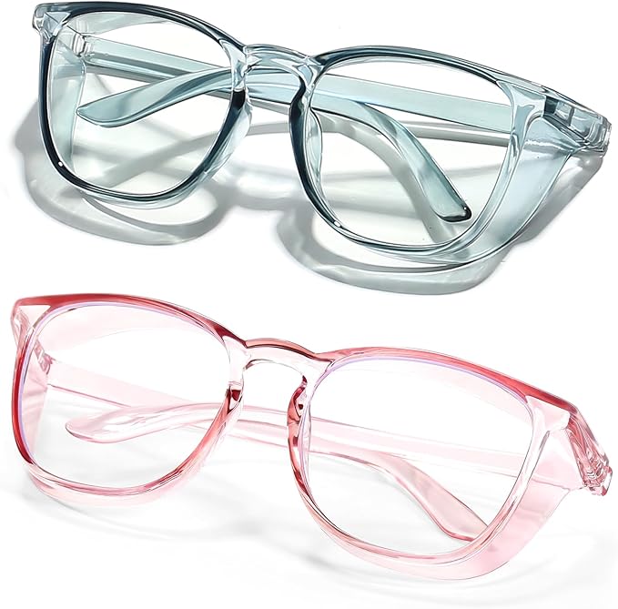 LASMEX Stylish Safety Glasses Goggles for Women Girls Anti-fog Glasses Protective Eyewear Clear Glasses