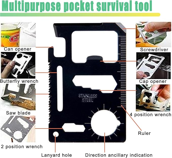 24 Pcs Mini Tape Measure Screwdriver Keychain Set – Multitool with Credit Card Tool and Pen, Bulk Gifts for Adults, Christmas Party Favors, Men’s Survival and Tool Set – Ideal for Fathers