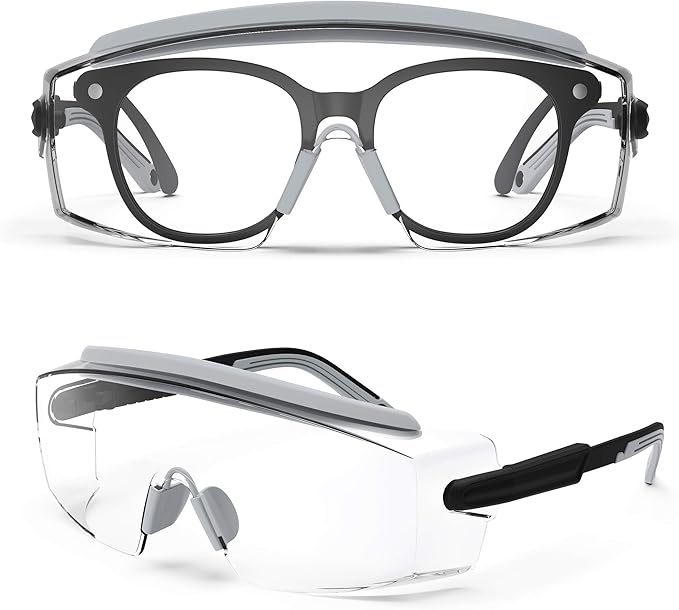 Anti Fog Safety Glasses Safety Goggles Over Glasses Protective Glasses with Anti Scratch Lenses Adjustable