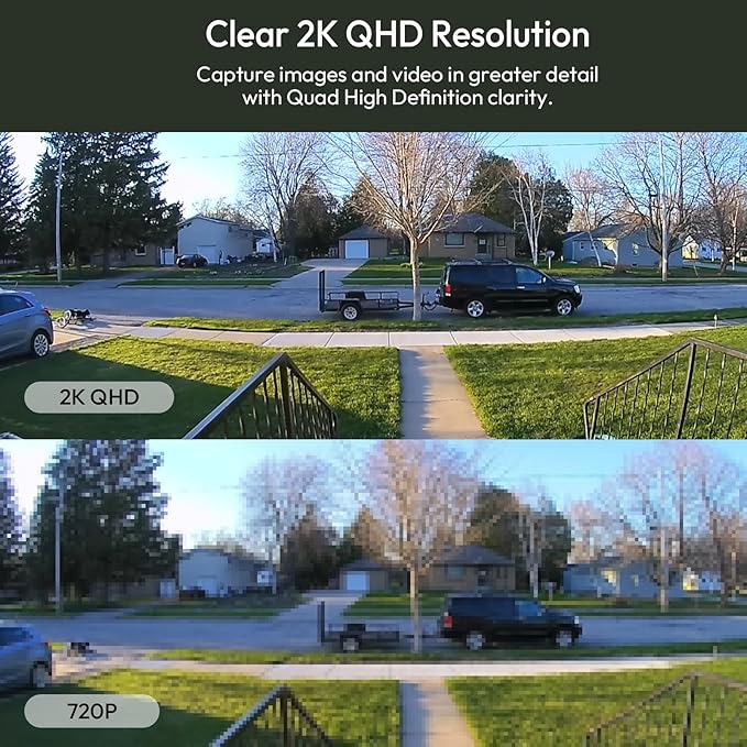 2K Solar Camera Outdoor Wireless, 2.4/5 Ghz WiFi Cameras for Home Security,130°-Wide View,Color Night Vision, IP65 Waterproof,2-Way Audio,Cloud/SD, Support Alexa