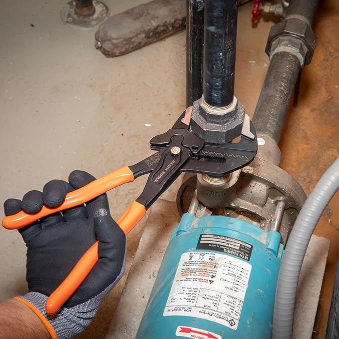 Klein Tools D53103KIT Adjustable Pliers Wrench Set, Compact High-Leverage Parallel Smooth Jaw Pliers, 7-Inch, 10-Inch and 12-Inch, 3-Piece