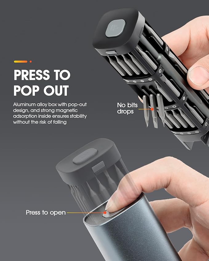 Kingsdun Precision Screwdriver Set, 46-in-1 Small Screwdriver with 42 Magneitc Bits Torx Star, Electronic Repair Tool Kit for Computer Laptop Macbook Xbox Phone Eyeglasses Switch RC Watch DIY