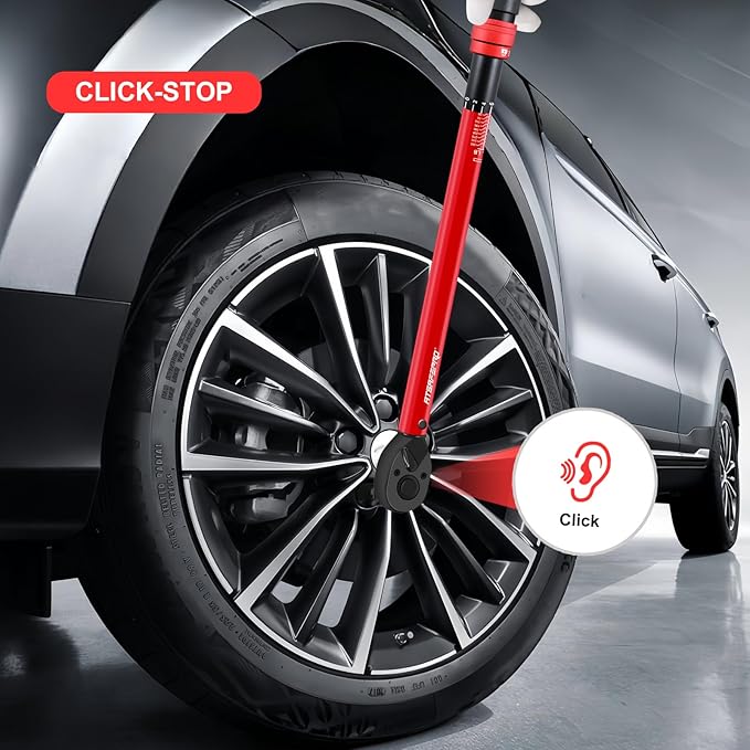 3/4 Torque Wrench,3/4 Drive Torque Wrench-30-350 Ft-Lb(40.7-474.3Nm) Dual Scales,Precision Instruments Torque Wrench Pre-Calibrated Accuracy+-3%,48-Tooth Dual-Direction for Auto & Machinery