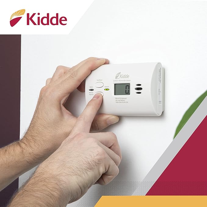 Kidde Carbon Monoxide Detector, AA Battery Powered CO Alarm with LEDs, Test-Reset Button, Low Battery Indicator, Portable