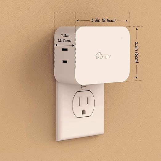 TREATLIFE Dimmable Smart Plug 2 Pack, 2.4GHz Smart Plug Works with Alexa, Google Home and SmartThings, for Dimmable LED, CFL, Incandescent and Halogen Lamps, Sunrise and Sunset Simulation, Sleep Aid