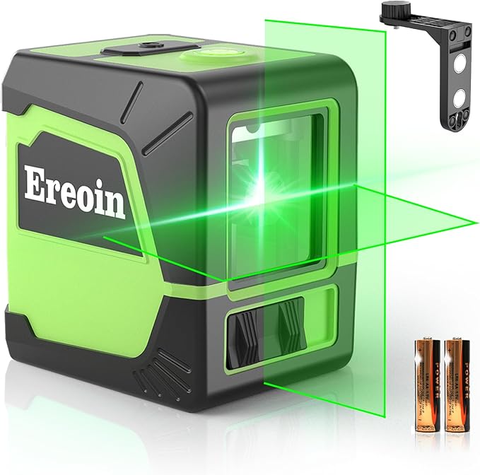 Laser Level Self-leveling Green Cross laser tool with vertical and horizontal lines,360 degree rotation self-leveling mode&IP54 waterproof for Picture Hanging Indoor & Outdoor