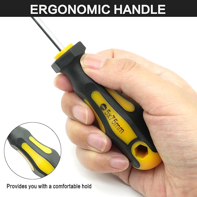 43pcs Magnetic Screwdriver Set, Including Slotted, Phillips, Hexagonal, Pozidriv, Magnetizer, Demagnetizer, Replaceable Screwdriver Bits and Sturdy Tool Case for DIY and Repair Work