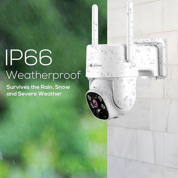 Kittyhok 2K ColorPura Solar Security Camera System, Wireless Outdoor, 6pcs PT Security Cameras, Pro Color Night Vision, Human Detection, 360 View, 1TB HDD, KBLR4084 Bundle with BLY4