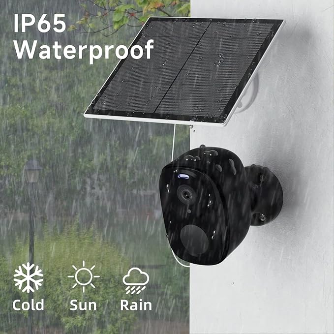 5MP Solar Security Cameras Wireless Outdoor for Home Security, Outdoor Camera Wireless with AI Motion Detection, Color Night Vision, Spotlight Siren Alarm, 2-Way Audio, Cloud/SD, Works with Alexa