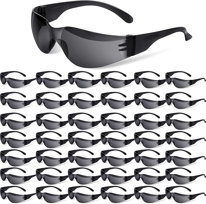 100 Pack Safety Glasses Bulk Protective Eyewear Goggles Eye Protection for Men Women Work Science Lab Construction