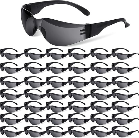 100 Pack Safety Glasses Bulk Protective Eyewear Goggles Eye Protection for Men Women Work Science Lab Construction