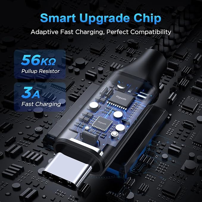 etguuds USB to USB C Cable 1ft, 2-Pack Short USB A to Type C Charger Cord Fast Charging for Samsung Galaxy A15 A25 A35 A55 A54, S24 S23 S22 S21 S20 S10 S10E, Note 20 10, Moto G, for iPhone 16 15