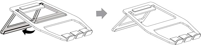 Amazon Basics Aluminum Portable Foldable Laptop Support Stand for Laptops up to 13", Black