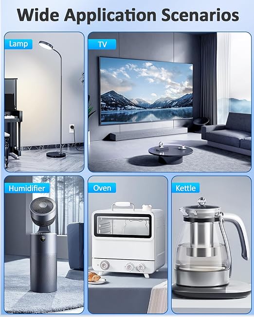 Remote Control Outlet,15A/1500W, 500 Feet RF Range Remote Light Switches Kit, No Wiring Needed Wireless Remote Outlet for Light, Small Electrical Appliance, with Anti-Surge 4000V, Black