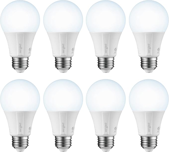 Sengled Zigbee Smart Light Bulbs, Smart Hub Required, Works with SmartThings and Echo with built-in Hub, Voice Control with Alexa and Google Home, Daylight 60W Equivalent A19 Alexa Light Bulb, 8 Pack