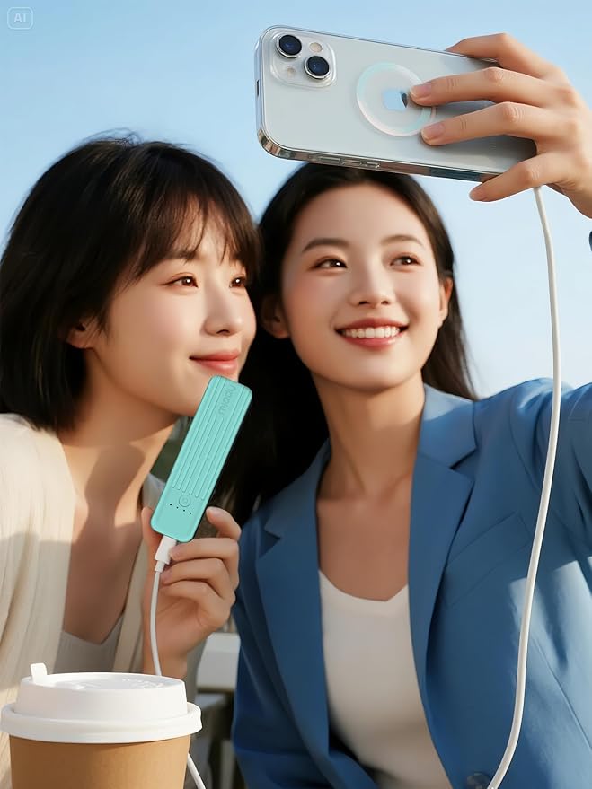 Miady 2-Pack Small Portable Charger, 5000mAh Battery Pack 3.45oz Lightweight Power Bank 5V/2.4A Output & 5V/2A Input Battery Pack Charger Mini Portable Phone Charger for iPhone, Samsung Galaxy etc