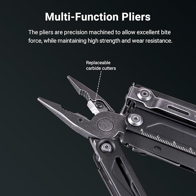 NEXTORCH PIONEER 14-IN-1 Multi-tools Full-Size,Versatile Multi-tool Set with Scissors Needle Nose Pliers Pocket Clip Multi-tool