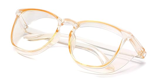 Alsenor Safety Glasses Anti Fog Goggles Protective Eyewear Blue Light Blocking Anti Dust UV Protection Glasses For Men Women (Yellow)