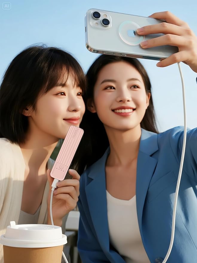 Miady 2-Pack Small Portable Charger, 5000mAh Battery Pack 3.45oz Lightweight Power Bank 5V/2.4A Output & 5V/2A Input Battery Pack Charger Mini Portable Phone Charger for iPhone, Samsung Galaxy etc