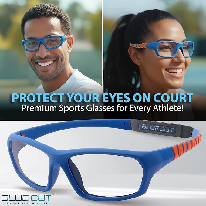BLUE CUT Sports Protection Goggles, Anti-Fog Lenses Safety Glasses for Basketball, Pickleball and All Outdoor Sports