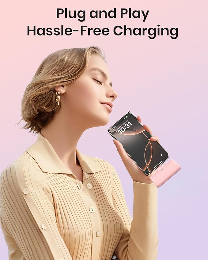 A ADDTOP [2 Pack Mini Portable Charger 5000mah Power Bank, 15W Fast Charging Portable Phone Charger, Ultra-Compact USB C Battery Pack Compatible with iPhone 16/15 Series/Galaxy/Android etc