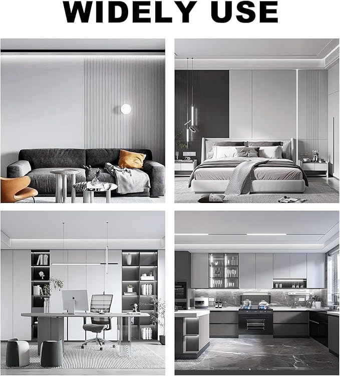 COB LED Strip Lights 5760LEDs, 40FT 6500K Dimmable Cool Light Bright LED Lights for Bedroom Counter Under Cabinet Kitchen