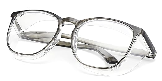 Alsenor Safety Glasses Anti Fog Goggles Protective Eyewear Blue Light Blocking Anti Dust UV Protection Glasses For Men Women (New-Grey)