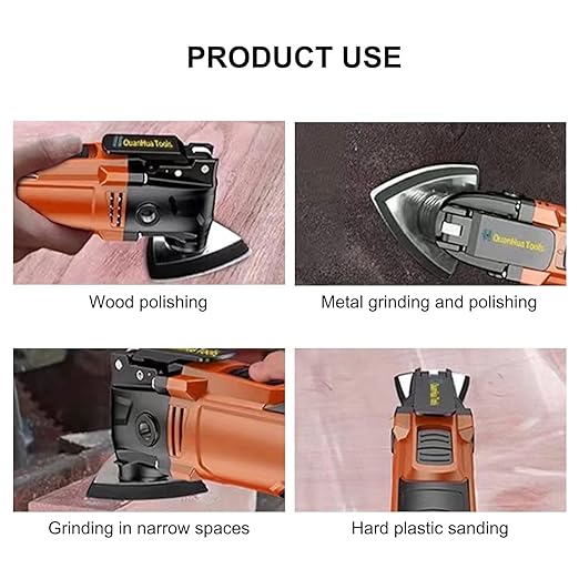 4-Pack Triangle Oscillating Sanding Pads – 3-1/8 Inch Hook & Loop Multi Tool Sanding Attachment for Woodworking, Paint Removal, and Finishing