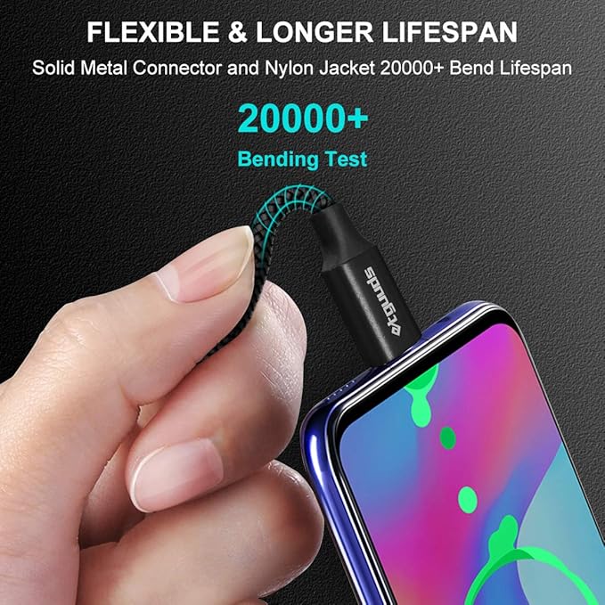 etguuds USB to USB C Cable 1ft, 2-Pack Short USB A to Type C Charger Cord Fast Charging for Samsung Galaxy A15 A25 A35 A55 A54, S24 S23 S22 S21 S20 S10 S10E, Note 20 10, Moto G, for iPhone 16 15