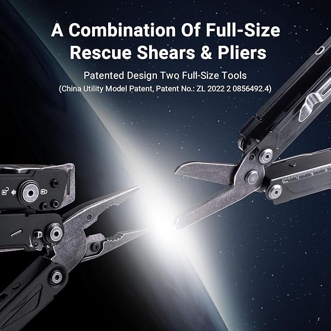NEXTORCH PIONEER 14-IN-1 Multi-tools Full-Size,Versatile Multi-tool Set with Scissors Needle Nose Pliers Pocket Clip Multi-tool