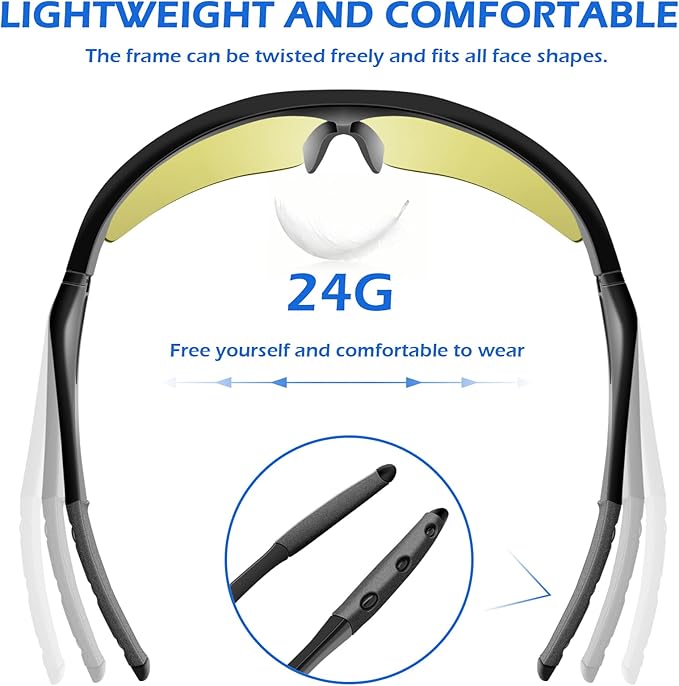 OXG 6 Pack Tinted Safety Glasses for Men Women, Safety Goggles ANSI Z87.1 Protective Eyewear Scratch Resistant Eye Protection