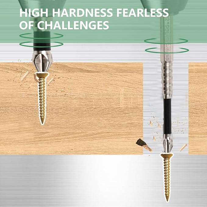 Magnetic Screwdriver Bit Set, high-magnetic screwdriver drill bit set,25 50 65 70 90 150MM Magnetic Screwdriver Bits (12)